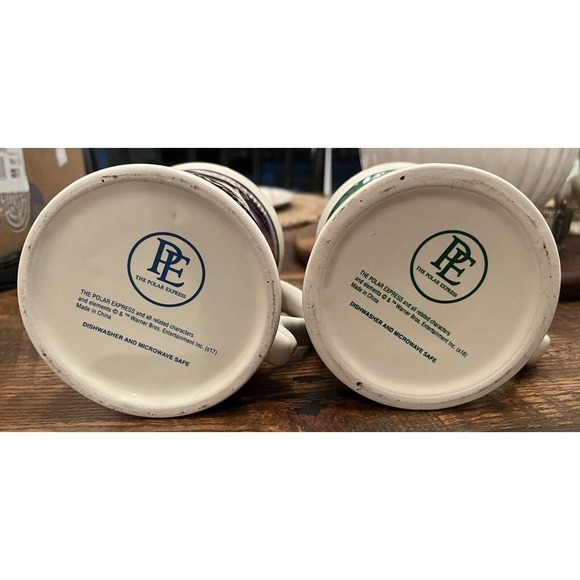 Christmas Polar Express 12oz Believe 3D Ceramic Hot Chocolate Mug 4 Set Coffee - Picture 11 of 11